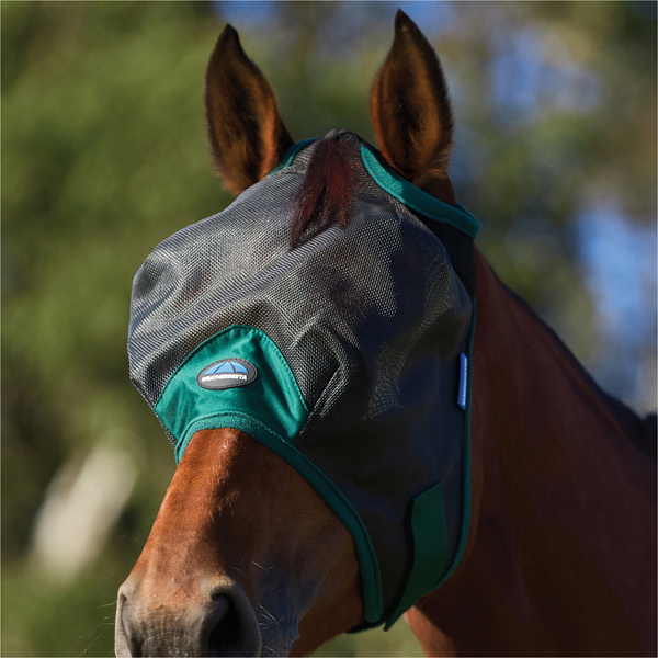2026 WeatherBeeta Comfitec Durable Maille Masque Anti-mouches 1029727006 - Black / Forest Green